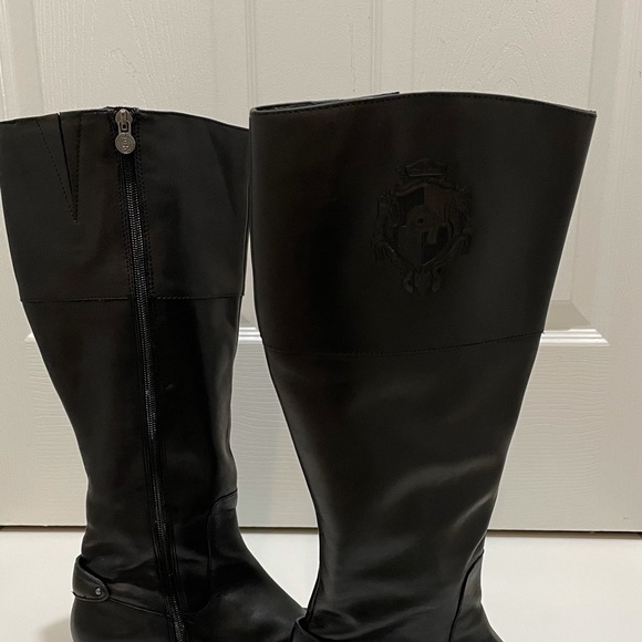 Etienne Aigner Black Leather Ryder Boots EUC - Picture 2 of 15